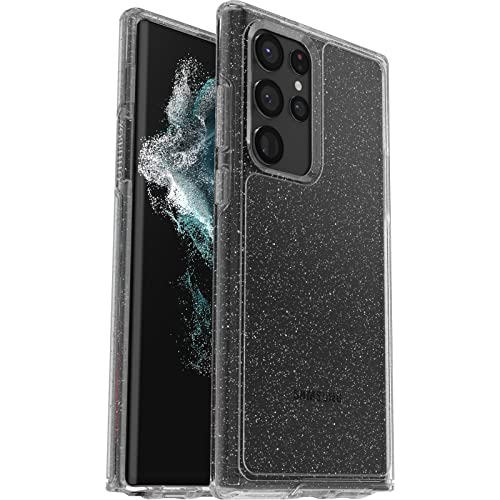 OtterBox Galaxy S22 Ultra Symmetry Series Case - Stardust (Silver Flake), Ultra-Sleek, Wireless Charging Compatible, Raised Edges Protect Camera & Screen - color: Stardust