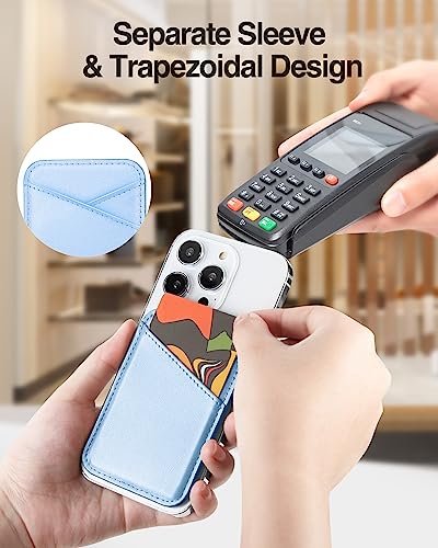 Miroddi for MagSafe Wallet, Ultra-Thin Magnetic Wallet with 2 Card Slots | RFID Blocking, No More Falling, Strongest Magnetic Card Holder for iPhone 17/16/15/14/13/12 Series & Pixel 10, White Ice - color: White Ice