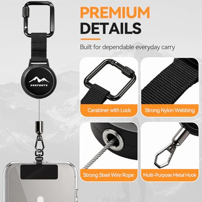 Anti-Theft Phone Tether, Black (2 Pack) - color: Black-2 Pack