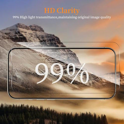 2 Pack Privacy Screen Protector for iPhone 17/17 Pro/16 Pro，Anti-Spy Tempered Glass Film, Anti-Scratch, 9H Hardness，Compatible phone cases，High definition