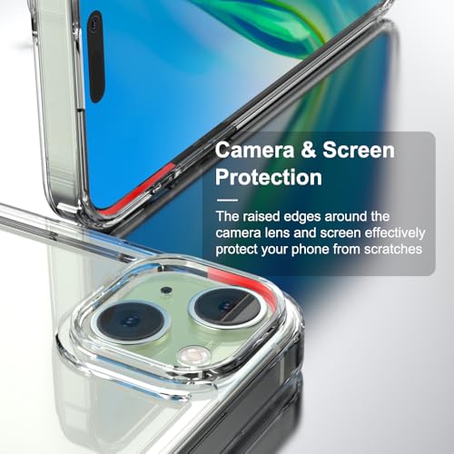for iPhone 15 Plus Clear Bumper Frame No-Back Case, Slim Fit Ultra-Light Anti-Yellowing Transparent Protection Heat Dissipation Bezel Phone Cover Case 6.7" 2023 - color: Clear, size: iPhone 15 Plus
