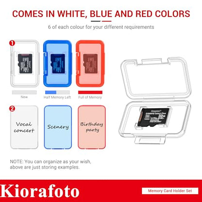 18PCS Multi-Color Clear Plastic MicroSD Card Holder Case for 18 TF Cards - color: for 18 Micro SD（Clear）