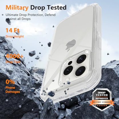 TUTUKII for iPhone 15 Pro Max Case Clear | Heavy Duty Shockproof, Anti-Drop, Anti-Yellow,Triple-Layer Transparent Protective Phone Cover, 6.7" - color: Clear, size: iPhone 15 Pro Max 6.7"