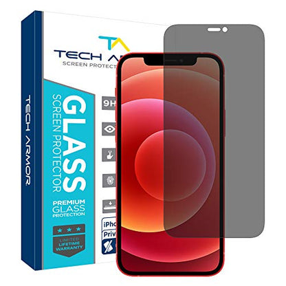 Tech Armor Privacy Glass for iPhone 12 Mini Screen Protector 1-Pack