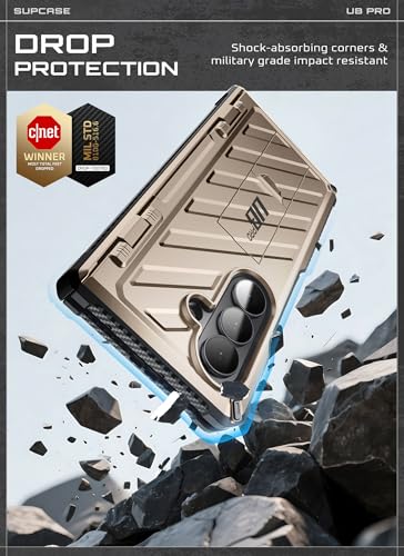 SUPCASE for Samsung Galaxy Z Fold 7 Case with Built-in Kickstand, Desert - color: Desert