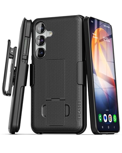 Encased DuraClip for Samsung Galaxy S26 Belt Clip Case with Phone Holster and Kickstand - size: S26