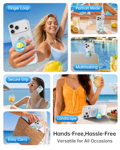 SYNCWIRE Magnetic Phone Ring Holder, for MagSafe Phone Grip Stand Kickstand - color: Mood-Sea Salt Blue