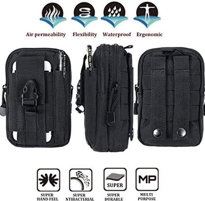 Belt Pouch, Tactical Molle Phone Pouch EDC Utility Pouches Waist Bag Packs, Small Cell Phone Holster Gear Tool Gadget Pocket for Men Running - color: Sansha Camo