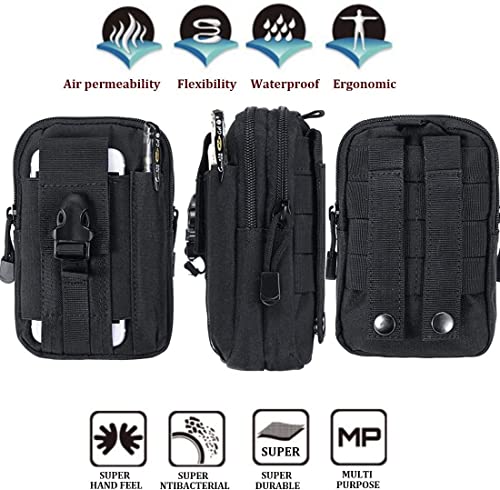 Belt Pouch, Tactical Molle Phone Pouch EDC Utility Pouches Waist Bag Packs, Small Cell Phone Holster Gear Tool Gadget Pocket for Men Running - color: Green