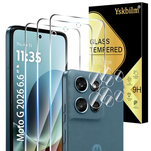 (3+2 Pack) Designed for Motorola Moto G 5G 2026 & Moto G Play (2026) Tempered Glass Screen Protector + Camera Lens Protector,[3D Touch][Bubble-Free][Anti-Scratch] - size: Moto G 5G 2026 / Moto G Play 2026