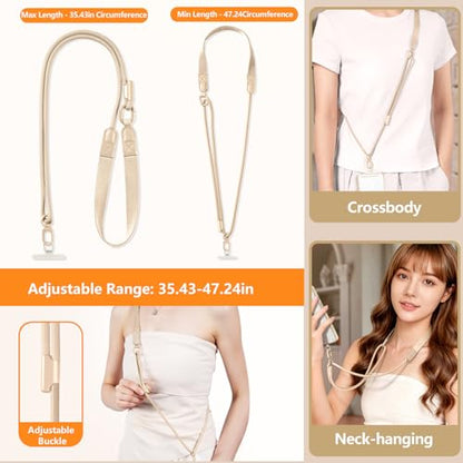 Phone Lanyard, On-the-Go Universal Crossbody Strap Neck Lanyard with Phone Tether Patches for Most Cellphones - color: M