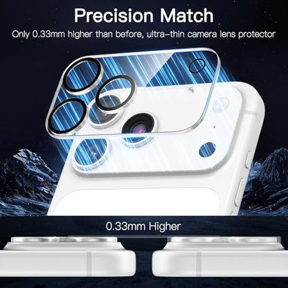 [3 Pack Camera Lens Protector For iPhone 17 Pro 6.3-Inch,9H Tempered Glass,Anti-Scratch,Case Friendly,Night Circle,No-Bubble HD Clarity,Full Cover - size: iPhone 17 Pro