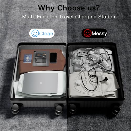 105W Retractable Charging Station, 6-in-1 GaN Charger with Dual 65W Cables
