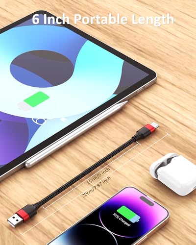 Bkduice 3Pack 6inch Short USB C Cable Fast Charging - size: 6 inch