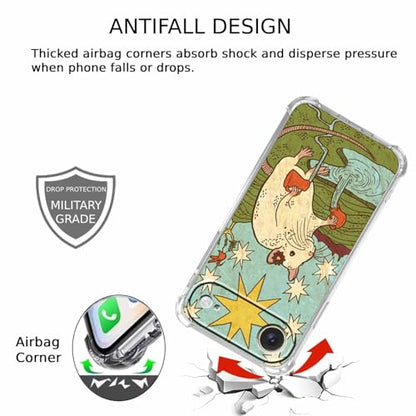 Case for iPhone Air with Tarot Card Design,Aesthetic Cute Rat Pattern,Trendy Soft TPU Bumper Phone Cover,6.5"(Rat,17Air) - color: Rat, size: iPhone Air