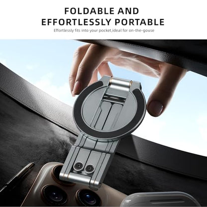 Ultra-Thin Magnetic Phone Tripod for iPhone 18 17 16 15 14 13 12, Sliver - color: Silver
