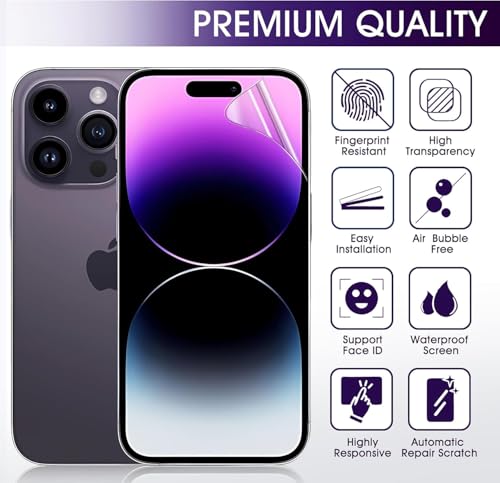 3 Pack TPU Screen Protector for iPhone 17, Self-Healing HD Clear Soft Flexible Hydrogel Film Compatible with iPhone 17 6.3" - Scratch-Resistant, Bubble Free, Easy Installation - size: iPhone 17