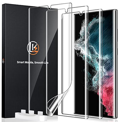 LK 3 Pack for Samsung Galaxy S22 Ultra Screen Protector, Soft TPU Protector