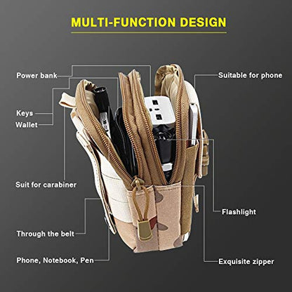 Waist Cell Phone Holster Belt Bag Universal Outdoor Phone Pouch Case Gadget Pocket for iPhone X 8 7 6 6s Plus Samsung Galaxy S8 S7 S6 S5 S4 S3 Note 8 5 4 3 2 LG HTC Etc - color: Camouflage