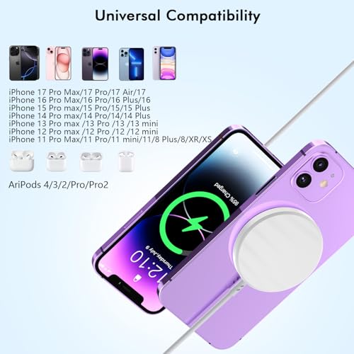 Magnetic iPhone Wireless Charger,6FT Fast Charging Apple Mag Safe Charger - size: 6FT 1Pack