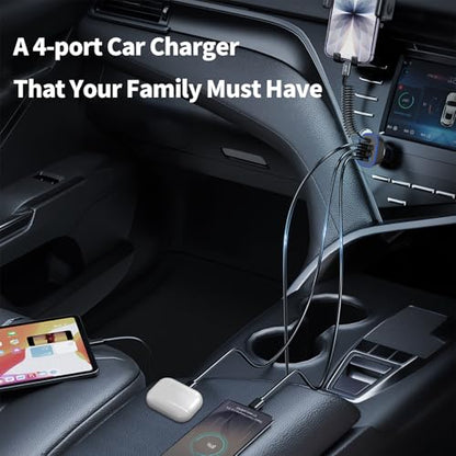 90W USB C Super Fast Car Charger for iPhone 18 Pro Max/Duo/17/Android Phone