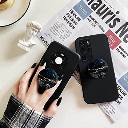 Clear Crystal Glitter Expandible Collapsible Moblile Phone Grip Stand Holder for Smartphones and Tablets Cell Phone Accessory (Black Rose Gold Wave) - size: Black Rose Gold Wave