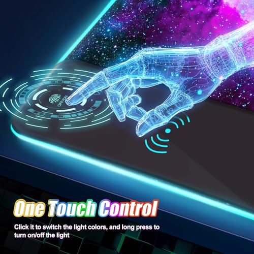 ToLuLu Wireless Charging RGB Gaming Mouse Pad,15W LED 30W Charger Mouse Mat - color: Galaxy Nebula Space