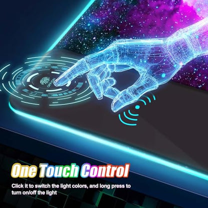 ToLuLu Wireless Charging RGB Gaming Mouse Pad,15W LED 30W Charger Mouse Mat - color: Galaxy Nebula Space