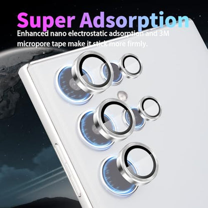 Camera Lens Protector for Samsung Galaxy S24 Ultra, Silver - color: Silver
