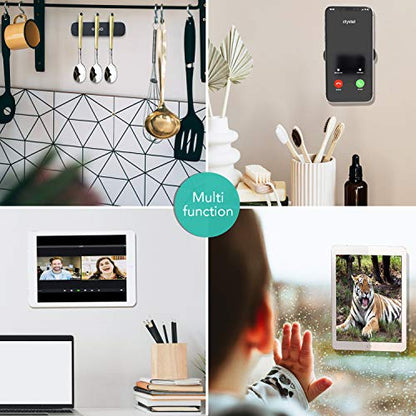 OQTIQ [2 Pack] Magnetic Phone Holder Mount with 4 Metal Plates - color: Black