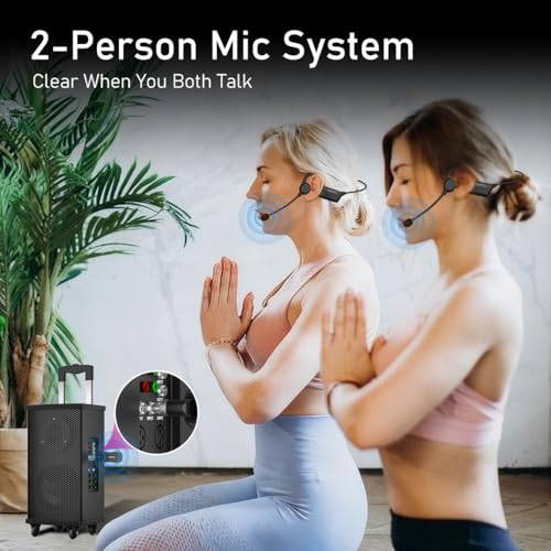 KIMAFUN 2.4G IP67 Waterproof Wireless Fitness Headset Microphone - size: GWP92(2TX+1RX)