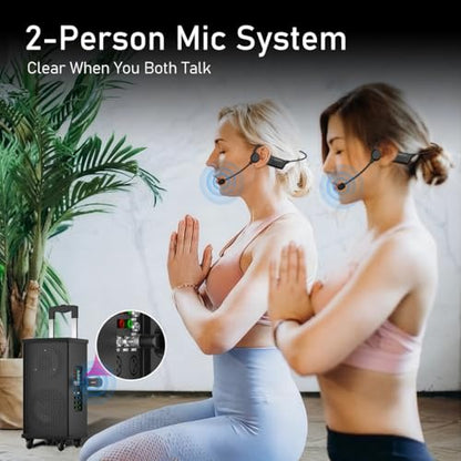KIMAFUN 2.4G IP67 Waterproof Wireless Fitness Headset Microphone - size: GWP92(2TX+1RX)