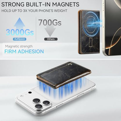 Vinich for MagSafe Wallet Magnetic RFID Blocking Card Holder, Luxury Coffee - color: Luxury Coffee