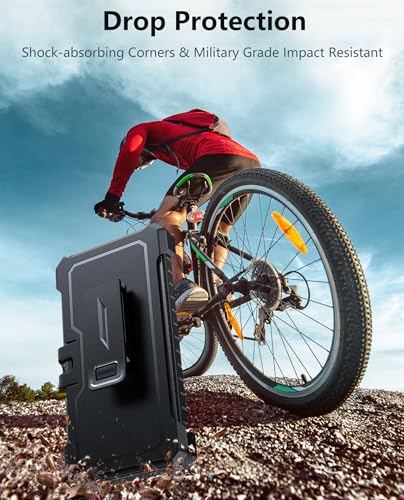 FNTCASE for Motorola Moto G Power 5G 2025 Case with Belt Clip and Kickstand | Built-in Screen Protector, 20FT Military-Grade Drop Protection, Rugged Heavy Duty Shockproof Holster Protective Cover - color: Black