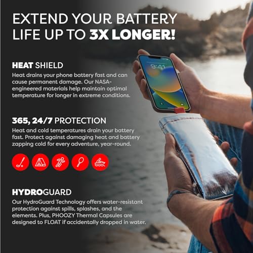 PHOOZY Apollo Thermal Phone Case | Insulated Phone Pouch Extends Battery Life 3X | Heat Resistant Drop Protection | Military Grade Water Resistant | Large | Silver (Pack of 3) - color: Silver, size: Large (Pack of 3)