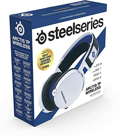 SteelSeries Arctis 7P Wireless - Lossless 2.4 GHz Wireless Gaming Headset - PlayStation 5 and 4 - White
