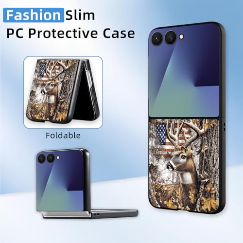 for Z Flip 7 Case Ultra Thin 1.2mm Matte Hard PC Phone Cover- Anti-Scratch Anti-Fingerprint Slim Fit Shockproof Protection Cover for Samsung Galaxy Z Flip 7 Case,Tree Deer - color: Tree Deer