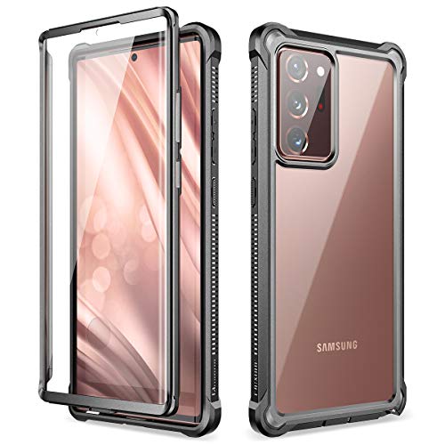 Dexnor for Galaxy Note 20 Ultra Case with Screen Protector Clear 360 Full Body Rugged Protective Shockproof Hard Back Cover Heavy Duty Defender Bumper for Samsung Note 20 Ultra 5G 6.9" - Black - color: Black With Screen Protector