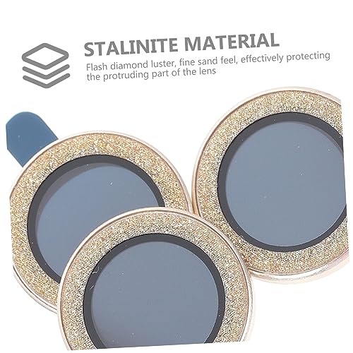 3Pcs Phone Lens Covers for Camera Lens Films Scratch Protection High Class Stalinite Material Delicate Design Dust Prevention Photo