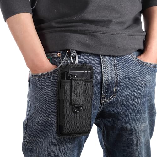 Backpack Strap Attachment Bag Cell Phone Pouch Holster Belt Clip Case Holder for Samsung Galaxy A16 A15 A14 A13 A06 A05 A03s S25 Ultra S24 FE S23/S22 Ultra, Moto G Power G Stylus 5G, iPhone 16 Pro Max