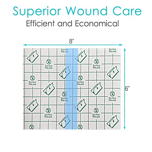 Waterproof Shower Protector Bandage 6x8 inch for Large Port Surgery Incisions Cover Guard Tattoo Second Skin Healing Aftercare Bath Patch Transparent Film Clear Adhesive Wounds Dressing (Pack of 50) - size: 6x8 Inch (Pack of 50)