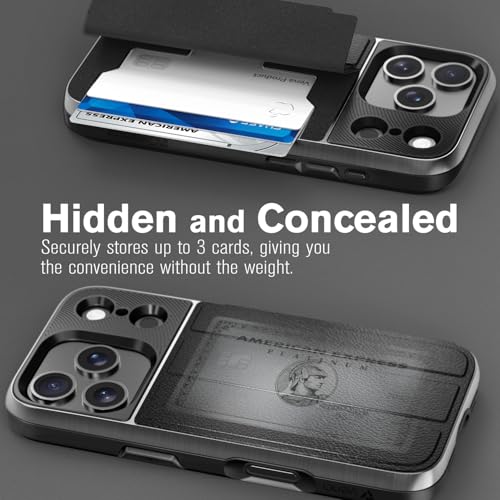 VENA vCommute for iPhone 17 Pro Max Wallet Case, Black | Military-Grade Drop Protection, Premium Leather Magnetic Flap Cover, Hidden Card Holder, RFID Blocking, Multi-Angle Kickstand - color: Classic - Black, size: iPhone 17 Pro Max