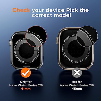 TOCOL 6 Pack Screen Protector for Apple Watch Series 9/8/7 41mm Flexible TPU Film Clear HD Soft Bubble-Free Self-Healing iWatch 9 (2023) Screen Protector 41mm | Self-Repair, Scratch-Resistant, Bubble-Free, HD Transparent, Ultra-Slim, Flexible TPU Protecti