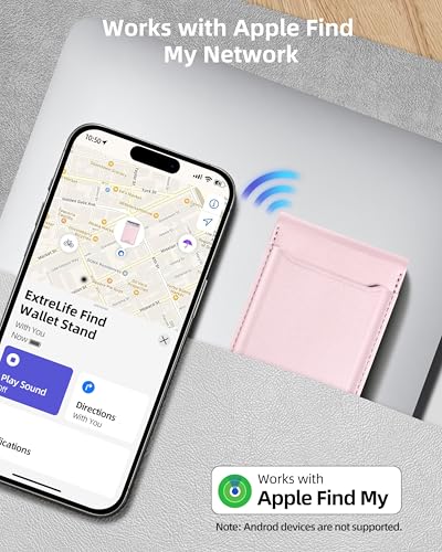 ExtreLife for Magsafe Wallet, Works with Apple Find My, 6 Cards Holder - color: Baby Pink