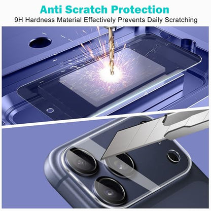 PEHAEL for iPhone 17 Pro Max Privacy Screen Protector+Camera Lens Protector | 3+3 Pack, Installation Frame, Cleaning kits, Anti-Spy Private, Anti-Scratch, 9H Tempered Glass, Case Friendly, [6.9 inch]