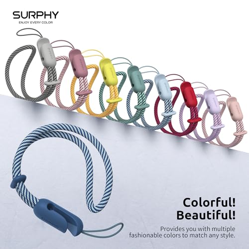 SURPHY 2 Pack Phone Lanyard, Phone Wrist Strap for Case, Camera Wrist Strap - color: Blue Jay & Gray