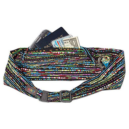 BANDI Running Belt for Women & Men – USA Made No-Bounce Adjustable Waist Pack & Secure Fanny Pack – Fits All Phones, Gels & Essentials – Zipper-Free, Medical Device Friendly - color: Confetti