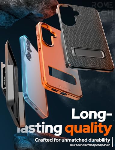 Designed for Samsung Galaxy S26 Plus Case with Belt Clip Holster | Rugged Cover with Strong Magnet & Kickstand Heavy Duty Combo - Black & Orange - color: Black & Orange
