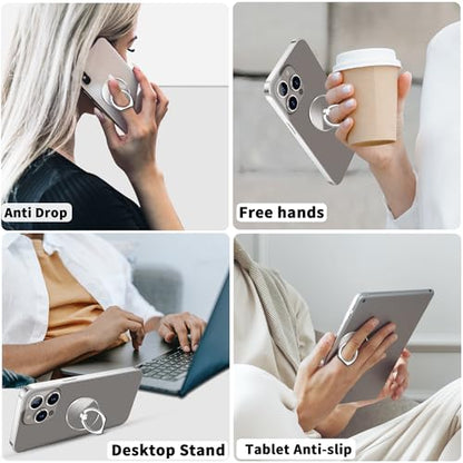 TACOMEGE Clear Cell Phone Ring Grip Holder Kickstand, 2 Count