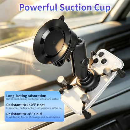 Strg Car Phone Mount with Twist-Lock Suction Cup Base for Car Windshields - size: Suction Cup Base
